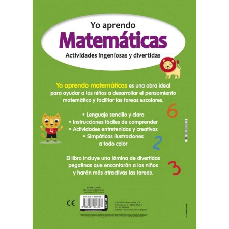 Yo Aprendo Matemáticas 4-5 Años Libro Susaeta