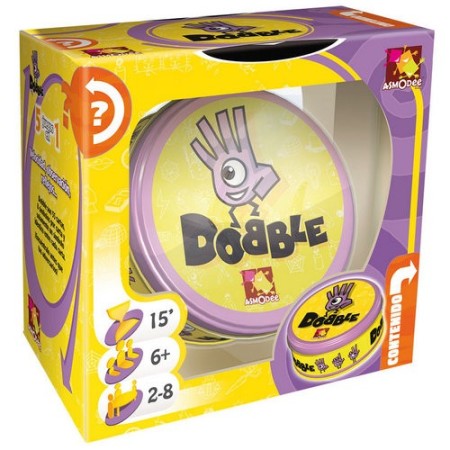 Dobble: Juego de mesa familiar. ¡Encuentra la pareja y sé el más rápido!