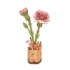 Maqueta Clavel Rosa Rowood: Modelo de Madera 3D para Montar
