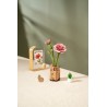 Maqueta Clavel Rosa Rowood: Modelo de Madera 3D para Montar