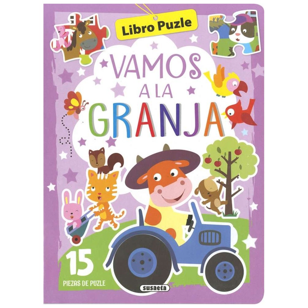 Vamos a la Granja: Libro de Cartón con 3 Puzles de 15 Piezas, SUSAETA Vamos a la Granja: Libro de Cartón con 3 Puzles de 15 Piezas, SUSAETA