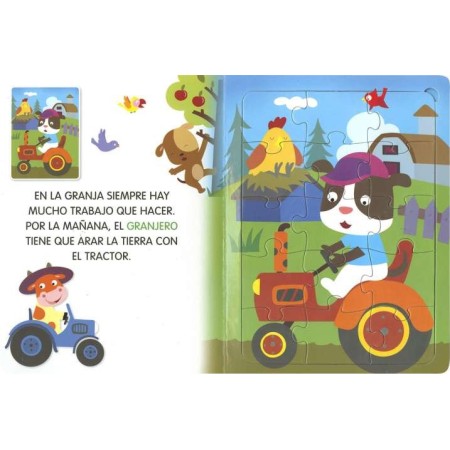 Vamos a la Granja: Libro de Cartón con 3 Puzles de 15 Piezas, SUSAETA