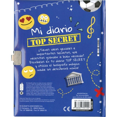 Diario Top Secret Susaeta: El Diario Secreto para Niños