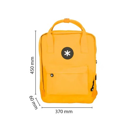 Mochila Antartik Mostaza | Mochila con Asa y Bolsillos Laterales