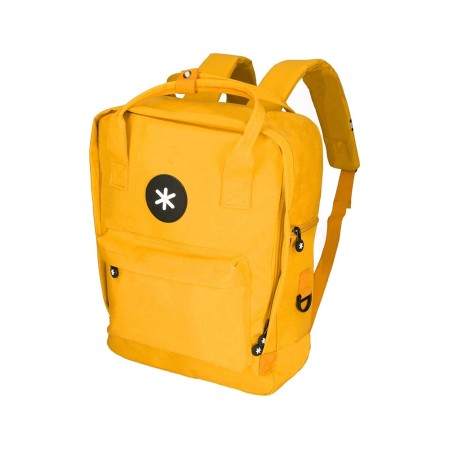 Mochila Antartik Mostaza | Mochila con Asa y Bolsillos Laterales