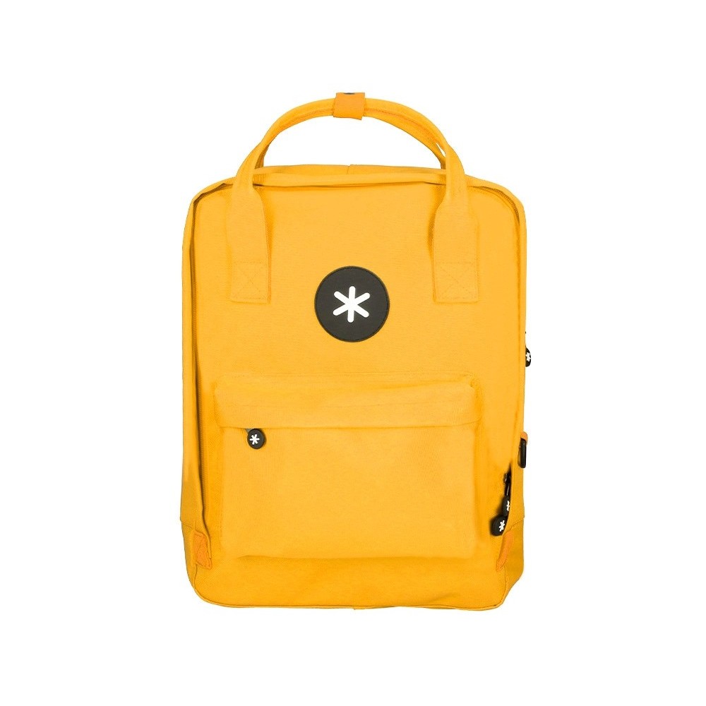 Mochila Antartik Mostaza | Mochila con Asa y Bolsillos Laterales