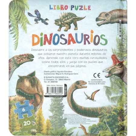 "Puzle Dinosaurios Susaeta: Aprende y Juega con Puzles de Dinosaurios"
