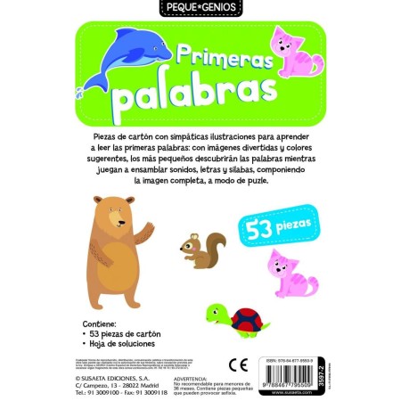 Aprende las Primeras Palabras | Libro Susaeta Peque Genios